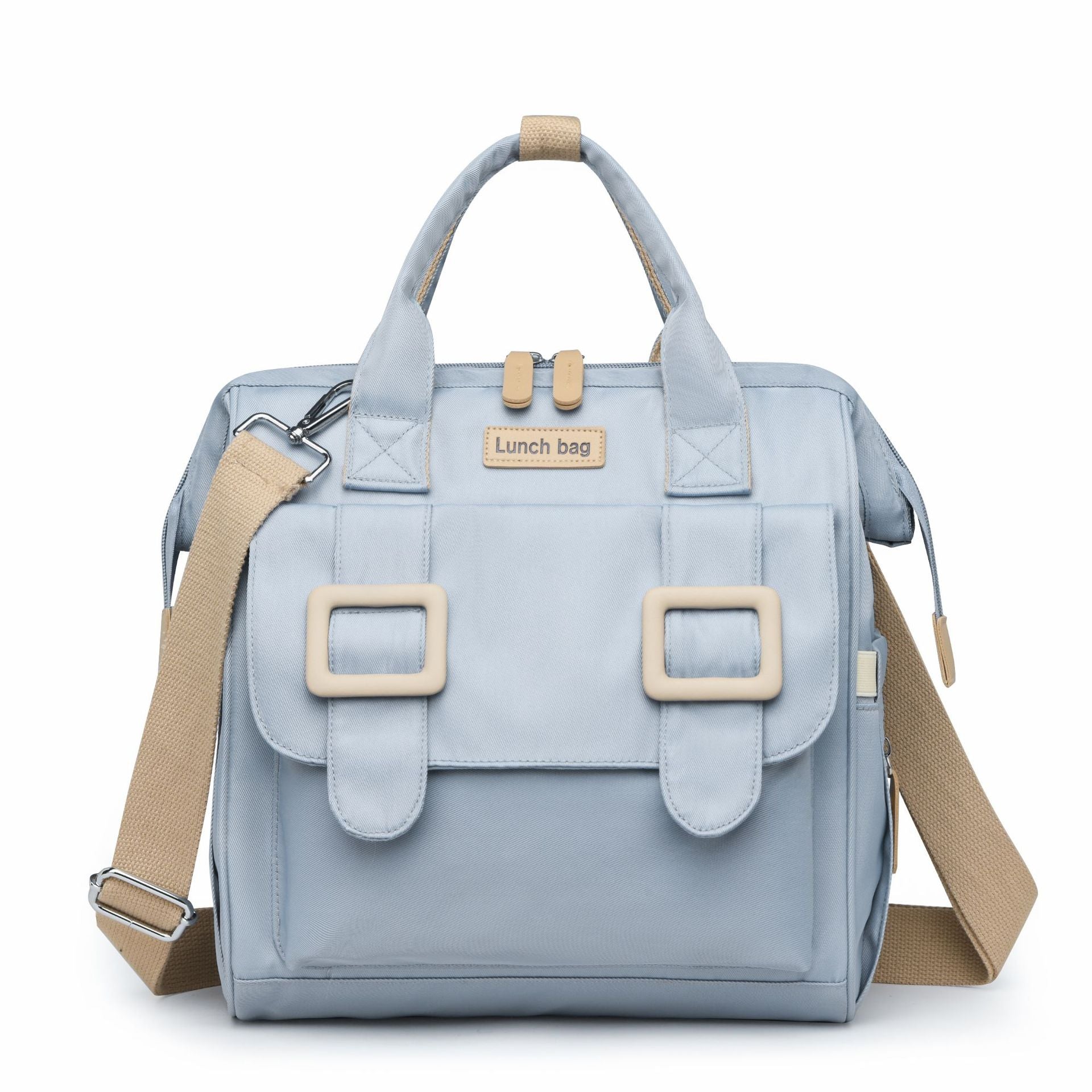 Blue Multifunctional Insulated Lunch Bag For Women Waterproof Lightweight Stylish Picnics Outings Women's Bags & Handbags