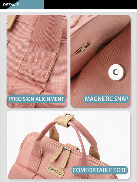 Blue Multifunctional Insulated Lunch Bag For Women Waterproof Lightweight Stylish Picnics Outings Women's Bags & Handbags