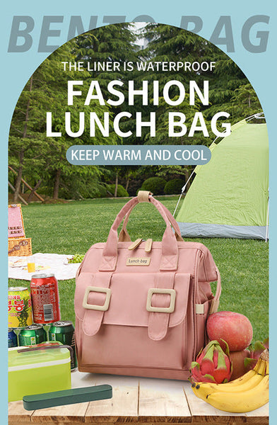 Green Multifunctional Insulated Lunch Bag For Women Waterproof Lightweight And Stylish Picnics Outings Lunchboxes