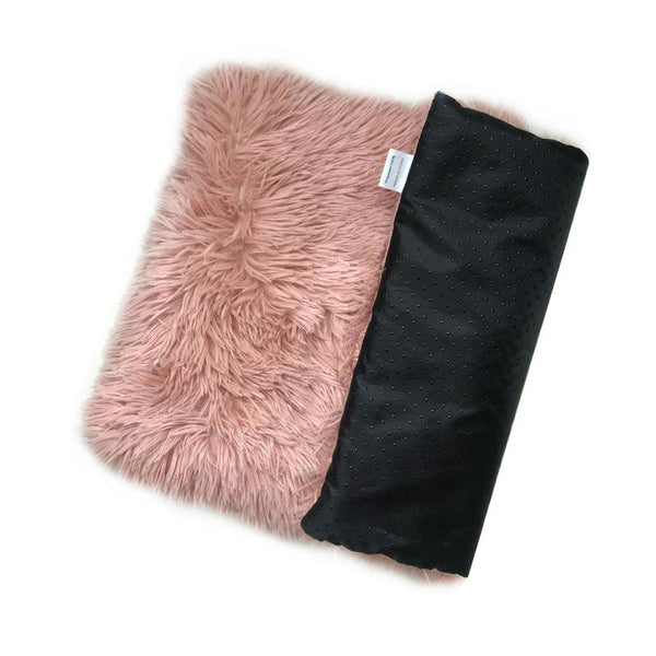 Pink Plush Pet Mat For Dogs And Cats 50X70cm Anti Slip Warm Cozy Autumn Winter Pet Beds