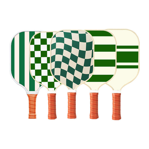 Set 1 White And Green T700 Carbon Fiber Pickleball Paddle 2 Paddles 4 Balls Portable Carry Bag For Adults Students Racquets