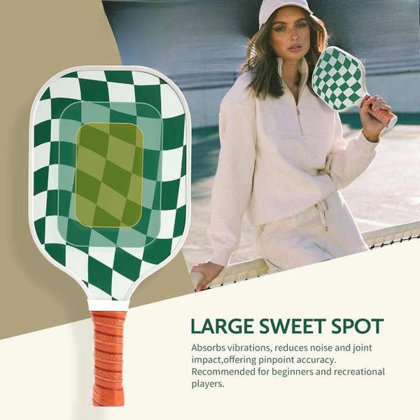 Set 1 White And Green T700 Carbon Fiber Pickleball Paddle 2 Paddles 4 Balls Portable Carry Bag For Adults Students Racquets