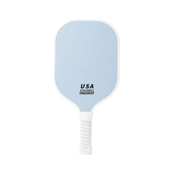 Light Blue Fiberglass Pickleball Paddle Lightweight 215G With Anti Slip Tpu Grip For Outdoor Sports Racquets