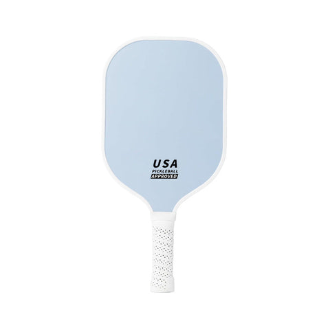 Light Blue Fiberglass Pickleball Paddle Lightweight 215G With Anti Slip Tpu Grip For Outdoor Sports Racquets