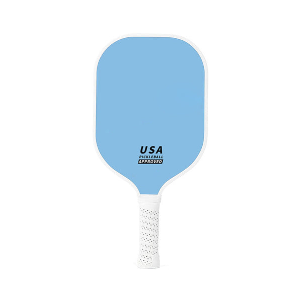 Light Blue Fiberglass Pickleball Paddle Lightweight 215G With Anti Slip Tpu Grip For Outdoor Sports Racquets