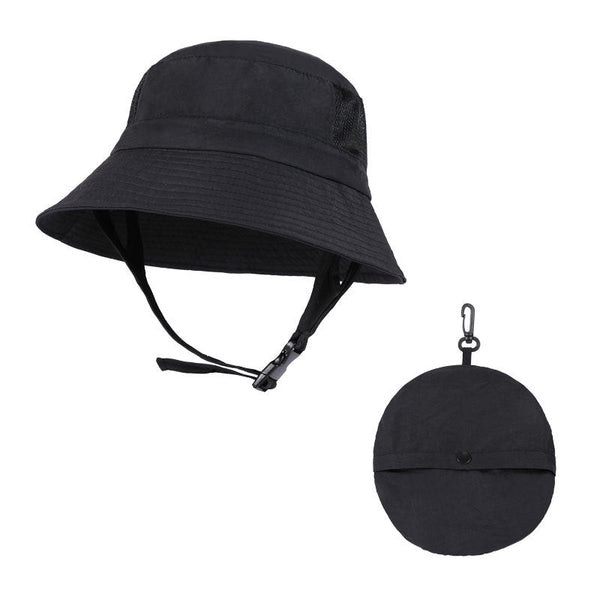 Black Uv50+ Sun Protection Bucket Hat Waterproof Quick Dry Foldable Outdoor Fishing For Men And Women Hats & Headwear