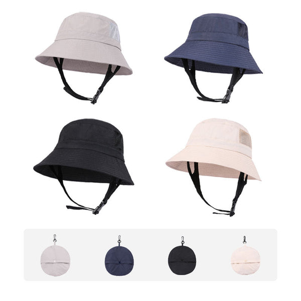 Black Uv50+ Sun Protection Bucket Hat Waterproof Quick Dry Foldable Outdoor Fishing For Men And Women Hats & Headwear