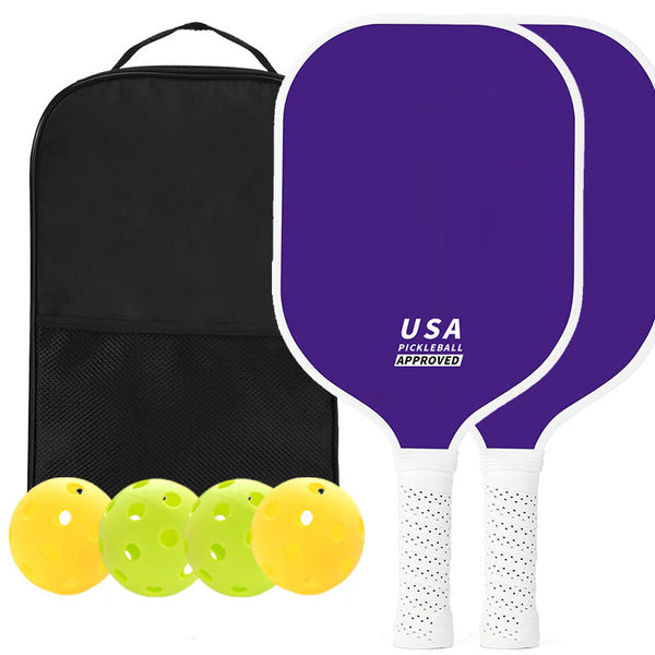 Orange Fiberglass Pickleball Paddle Set 2 Minimalist Paddles 4 Balls And Carry Bag For Outdoor Play Boat Paddles