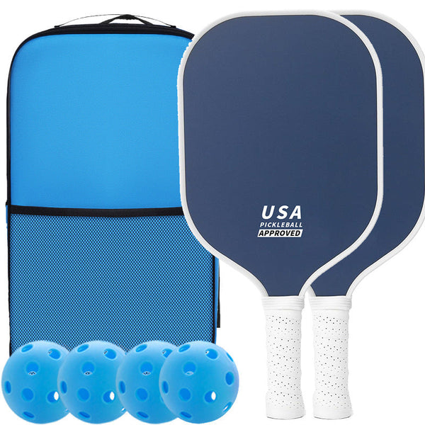 Orange Fiberglass Pickleball Paddle Set 2 Minimalist Paddles 4 Balls And Carry Bag For Outdoor Play Boat Paddles