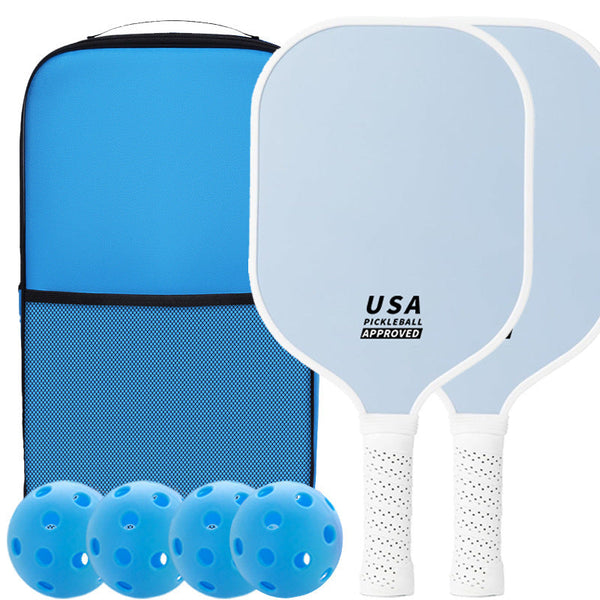 Orange Fiberglass Pickleball Paddle Set 2 Minimalist Paddles 4 Balls And Carry Bag For Outdoor Play Boat Paddles