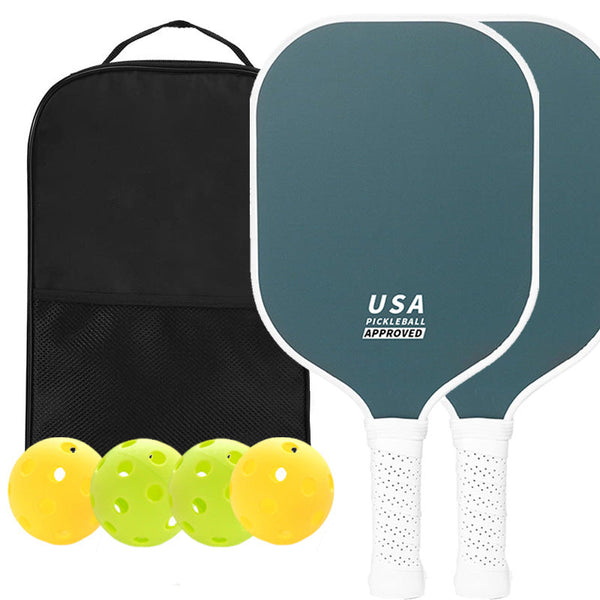 Orange Fiberglass Pickleball Paddle Set 2 Minimalist Paddles 4 Balls And Carry Bag For Outdoor Play Boat Paddles