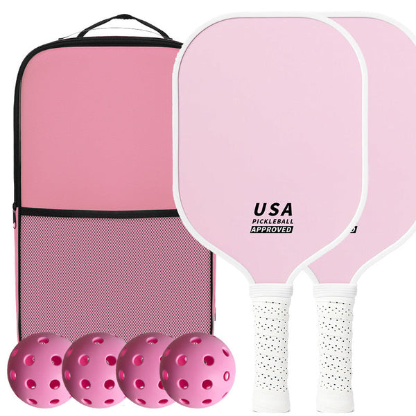Orange Fiberglass Pickleball Paddle Set 2 Minimalist Paddles 4 Balls And Carry Bag For Outdoor Play Boat Paddles