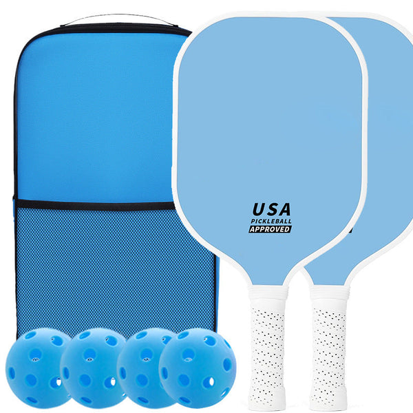 Orange Fiberglass Pickleball Paddle Set 2 Minimalist Paddles 4 Balls And Carry Bag For Outdoor Play Boat Paddles