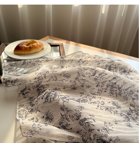 Style 12 Black Versatile Patterned Square Scarf 65X65cm Lightweight Polyester Neckerchief Headband Scarves & Wraps