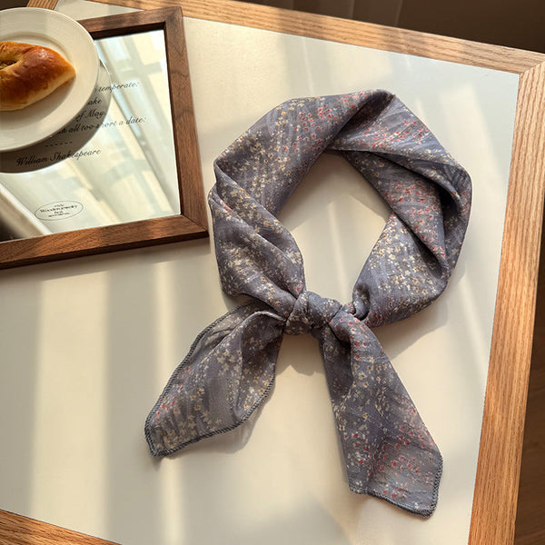 Style 16 Dark Blue Versatile Patterned Square Scarf 65X65cm Lightweight Polyester Neckerchief Headband Scarves & Wraps