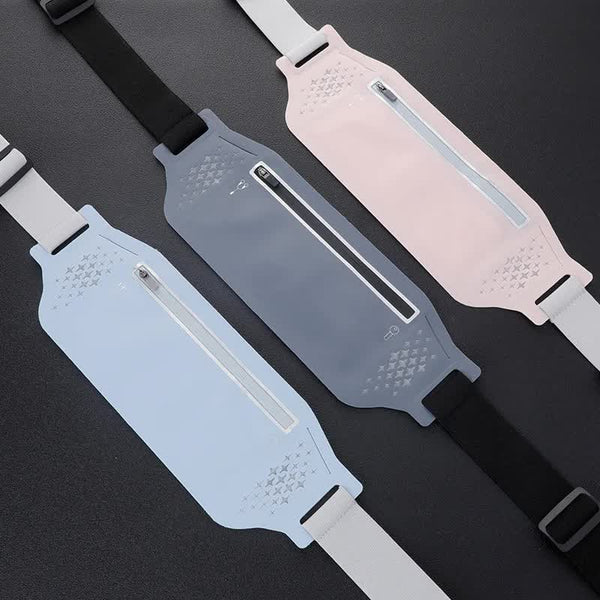 2 Pcs Pink Lightweight Women's Running Waist Bag Splash Proof Fitness Belt With Stretchable Phone Storage Waist Packs & Bags