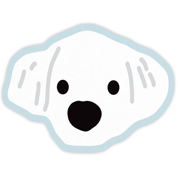 2 Pcs Style 8 White And Blue Puppy Pattern Cartoon Pet Feeding Mat For Cats & Dogs Absorbent Diatom Mud Splash Proof Easy To Clean Dog Feeding Mats