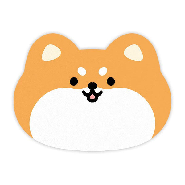 2 Pcs Style 9 Yellow Puppy Pattern Cartoon Pet Feeding Mat For Cats & Dogs Absorbent Diatom Mud Splash Proof Easy To Clean Dog Feeding Mats