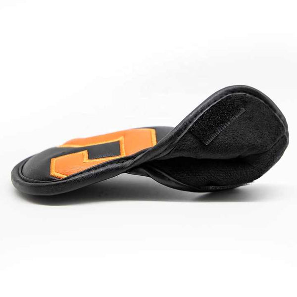 Colorful Words On Black Background Pu Leather Golf Iron Headcovers Set (10Pcs) Numbered Protective Club Covers (4 9 A L) Universal Fit Club Head Cover