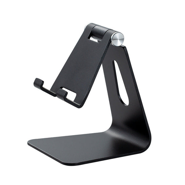 2 Pcs Black Foldable Aluminum Alloy Phone & Tablet Stand Adjustable Portable Desktop Holder Mounts & Holders