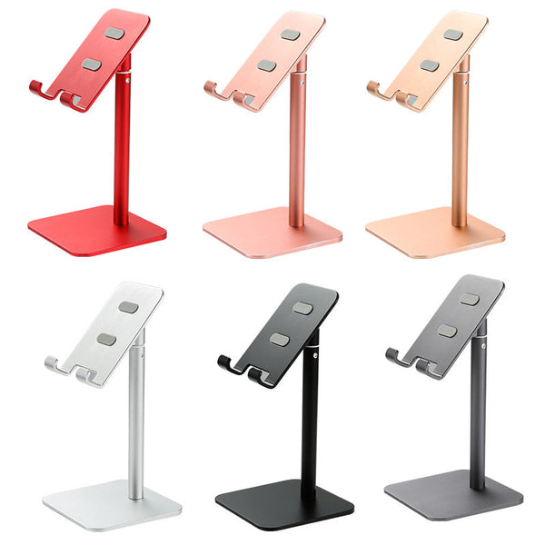 Silver Aluminum Alloy Phone And Tablet Stand Telescopic Desktop Holder For Live Streaming Hands Free Use Mounts Stands & Holders
