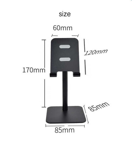 Silver Aluminum Alloy Phone And Tablet Stand Telescopic Desktop Holder For Live Streaming Hands Free Use Mounts Stands & Holders