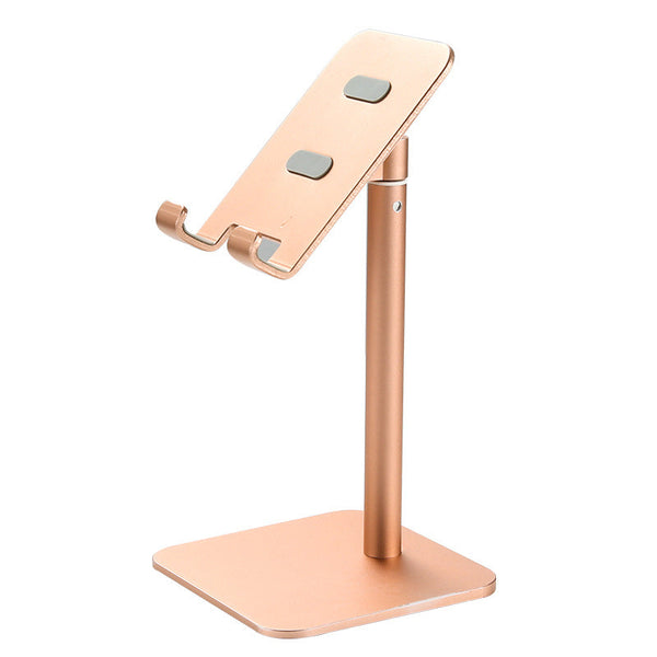 Silver Aluminum Alloy Phone And Tablet Stand Telescopic Desktop Holder For Live Streaming Hands Free Use Mounts Stands & Holders