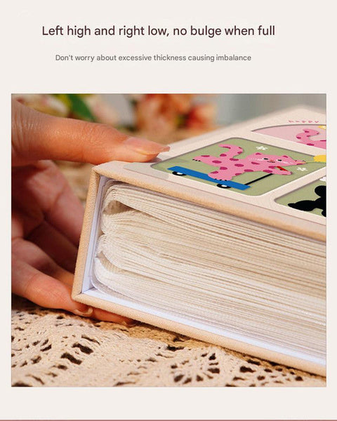 Cover 4 Colorful Cartoon Cat Pattern 6 Inch 100 Photo Album Large Capacity Family Storage Book With Suede And Crystal Photo Albums & Boxes