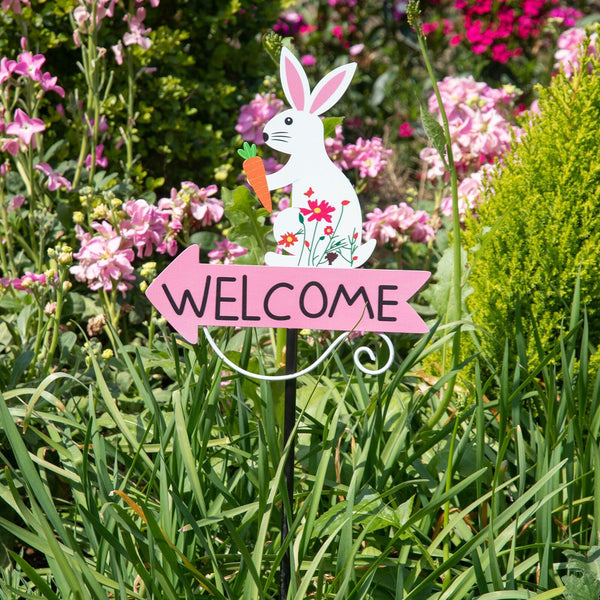 Colorful Rooster Pattern Charming Metal Garden Stakes | Welcome Yard & Lawn Decor Lawn Stakes