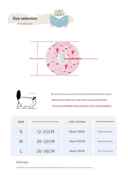 2 Pcs Size Pink Comfortable Pet Recovery Collar | Waterproof Anti Lick For Cats & Dogs Dog Collars