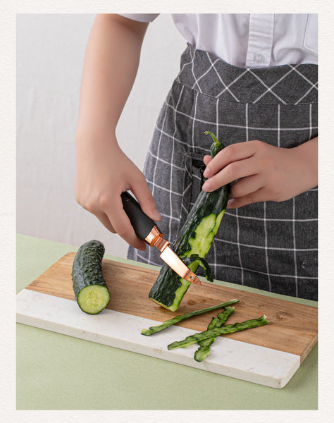 Green And Rose Gold 7 Piece Kitchen Gadget Set Stainless Steel Utensils With Comfort Grip Handles Serving Utensils & Sets