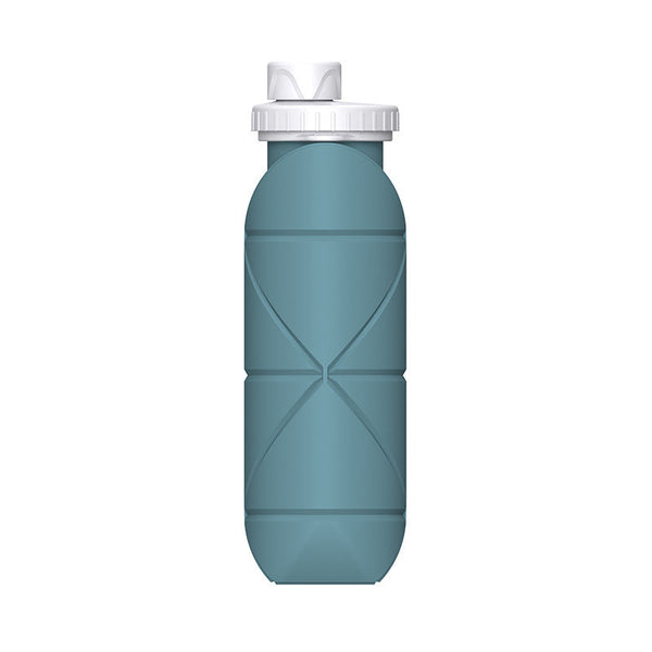 Elosung Eucalyptus Green Portable Silicone Collapsible Water Bottle Foldable Sports Cup For Cycling And Outdoor Fitness Canteens Bottles & Flasks