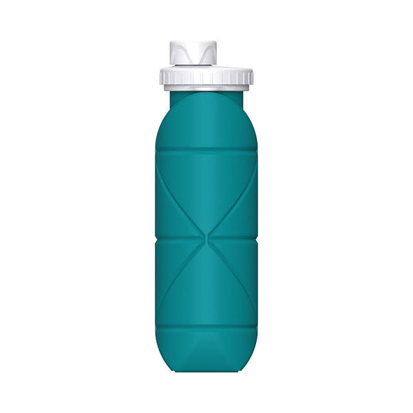 Blue Green Silicone Collapsible Water Bottle Foldable Sports Cup For Cycling And Outdoor Fitness Canteens Bottles & Flasks