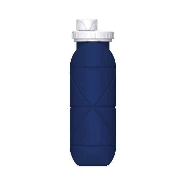 Dark Blue Silicone Collapsible Water Bottle Foldable Sports Cup For Cycling And Outdoor Fitness Canteens Bottles & Flasks