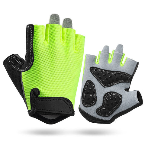Green Summer Cycling For Women Xl Breathable Half Finger Non Slip Training Fitness Gloves