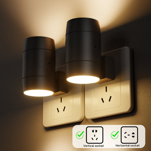 Brightness Plug In Night Light Rotatable Motion Sensor For Hallway Living Room And Bedroom Night Lights