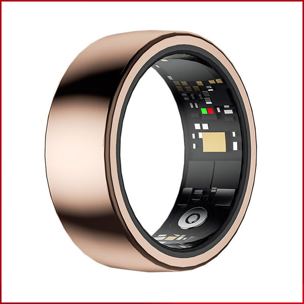 Rose Gold Round 0.71Inch Smart Ring With Heart Rate Sleep Tracking Ip68 Waterproof Tracker Activity Trackers