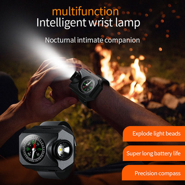 Xpg Wrist Light Rechargeable Led Running With Compass And Watch For Camping Adventure Other Camping