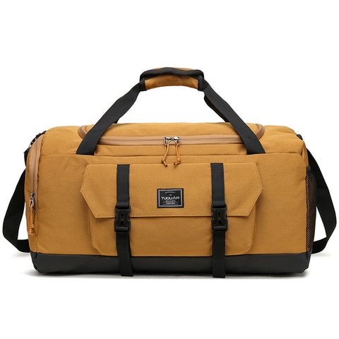 Yellow Dry Wet Separation Gym Bag Yoga Fitness Travel Duffel With Shoe Compartment Duffle Bags