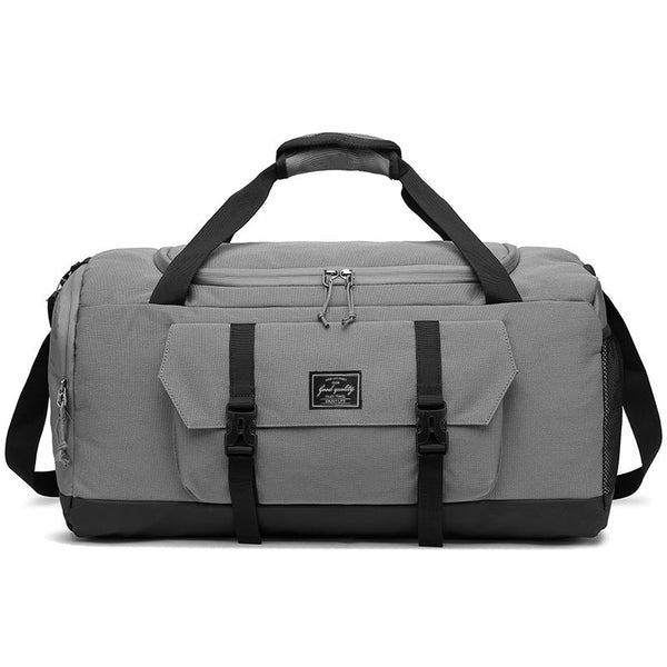 Grey Dry Wet Separation Gym Bag Yoga Fitness Travel Duffel With Shoe Compartment Gym Bags
