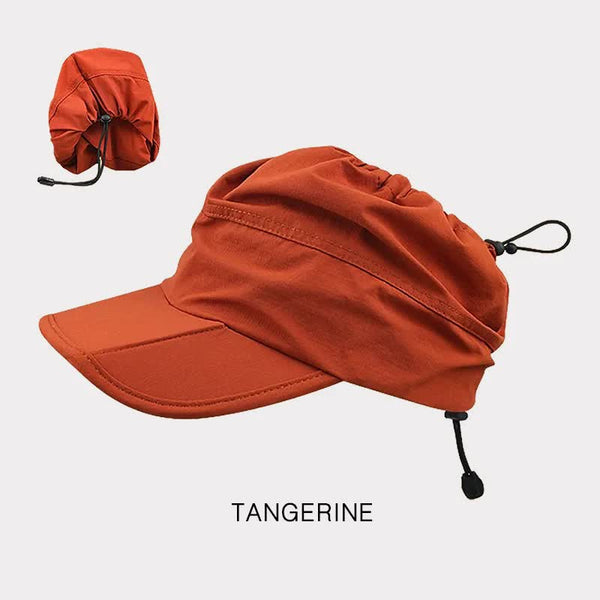 Orange Summer Outdoor Quick Dry Sun Hat Foldable Visor Cap Uv Protection 55 58Cm Hats & Headwear