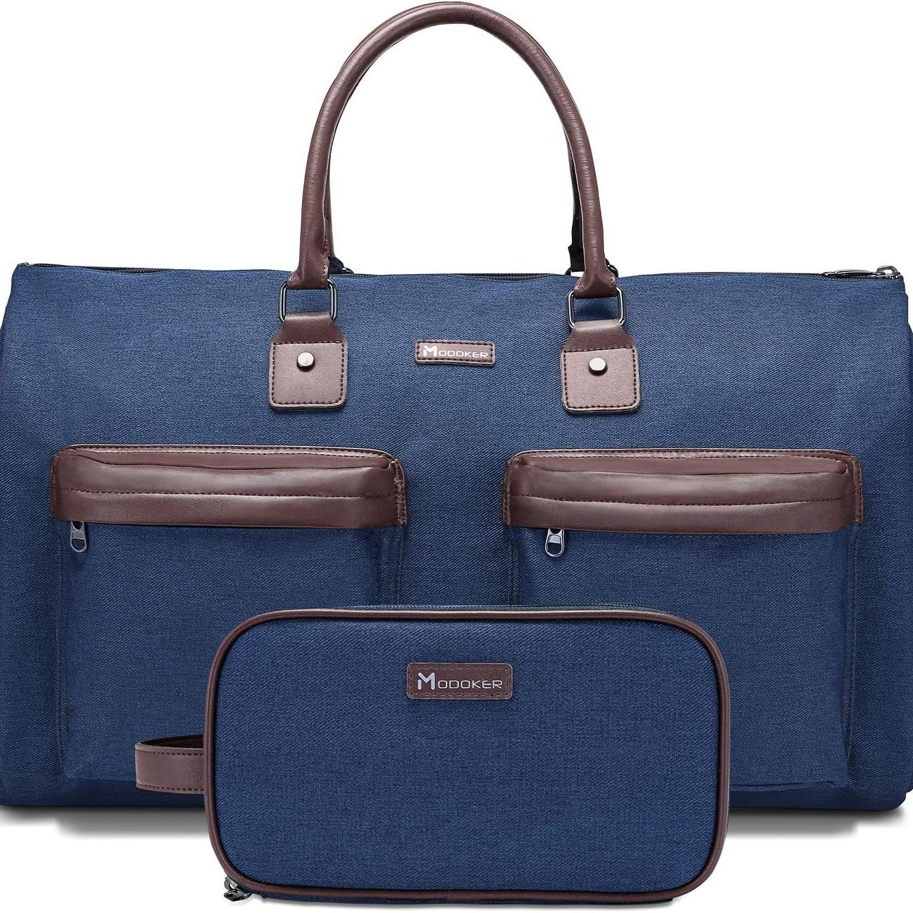 Dark Blue 45L Garment Duffel Bag Men's Travel Suit Carry On Weekender Duffle Bags