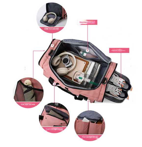 Black Capacity Travel Duffel Bag Unisex Multi Color 56X29x27cm Durable Design Duffle Bags