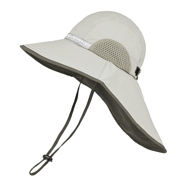 Off White (Off Webbing) Wide Brim Sun Hat With Cape Foldable Uv Protection 10Cm Hats & Headwear