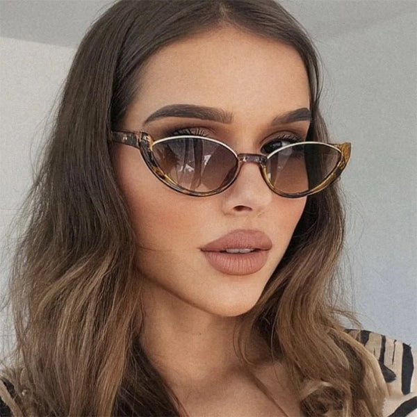 Black Frame With Gray Flakes 2Pcs Fashionable Cat Eye For Women Retro Ins Style Uv Protection Shades Sunglasses