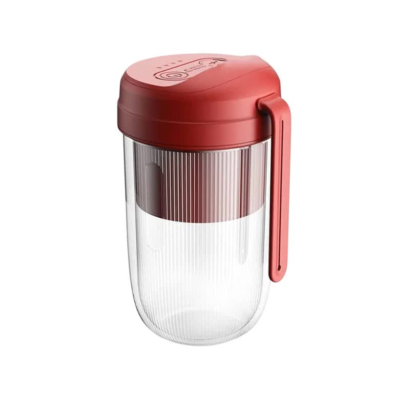 Red Electric Juice Cup Wireless Mini Usb Rechargeable Juicer For Home And Travel Handheld Blenders