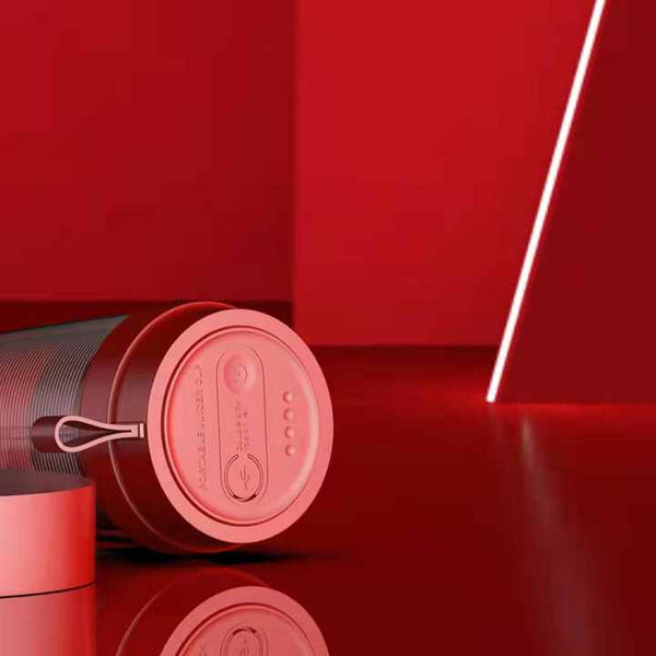 Red Electric Juice Cup Wireless Mini Usb Rechargeable Juicer For Home And Travel Handheld Blenders
