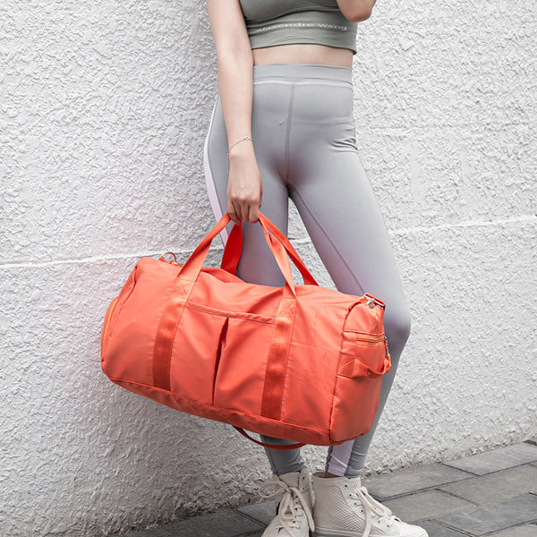 Grey Dry Wet Separation Gym Bag Women's Large Capacity For Training And Travel Gym Bags