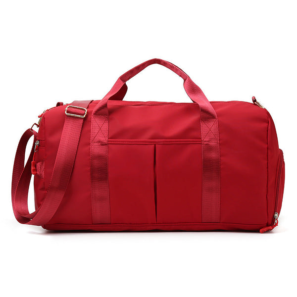 Red Dry Wet Separation Gym Bag Women's Large Capacity For Training And Travel Gym Bags