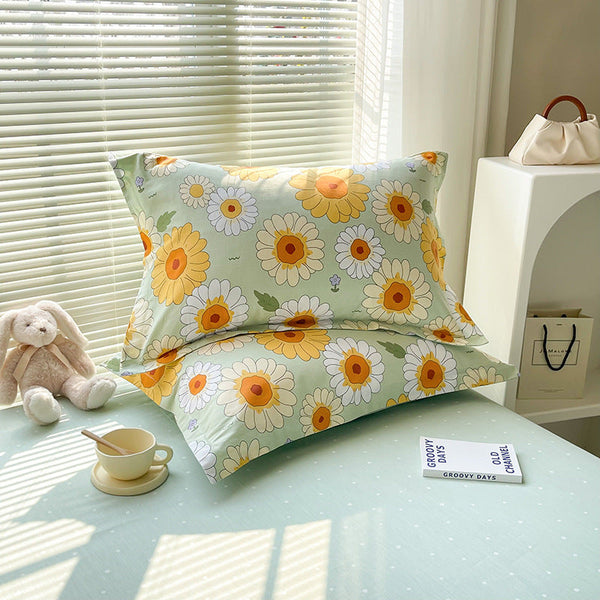 Light And Elegant Fragrance 100% Cotton Pillowcase Set (Pack Of 2) Breathable Size 48X74cm Covers Pillow Cases